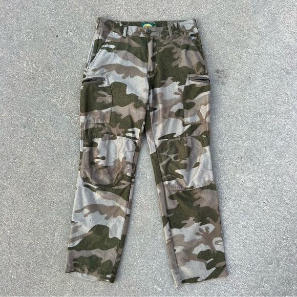 Cabelas Microtex Classic Cargo Pants Outfitter Camo Green Gray Men’s Size 32 Reg - Picture 1 of 8